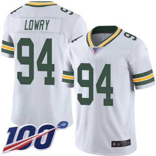 Green Bay Packers Limited White Men #94 Lowry Dean Road Jersey Nike NFL 100th Season Vapor Untouchable